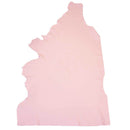 Grand morceau de cuir de vachette GRANITE rose pastel, peau de cuir souple et texturée, idéal pour créations artisanales.
