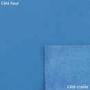 Échantillon de cuir de vachette GRANITE de couleur bleu France, par Deco Cuir, montrant la texture et la finition du cuir.