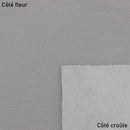 Échantillon de cuir de vachette gris souris GRANITE de Deco Cuir, texture souple et finition élégante visible sur le morceau.