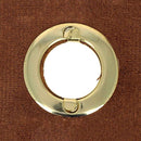 Lot d'œillets à griffes ronds Deco Cuir, diamètre 21mm, finition dorée claire, accessoires pour cuir et textiles.