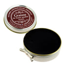 Graisse Panda pour nourrir et protéger le cuir, marque Trimadel, flacon marron de 60 ml ouvert, entretien du cuir.