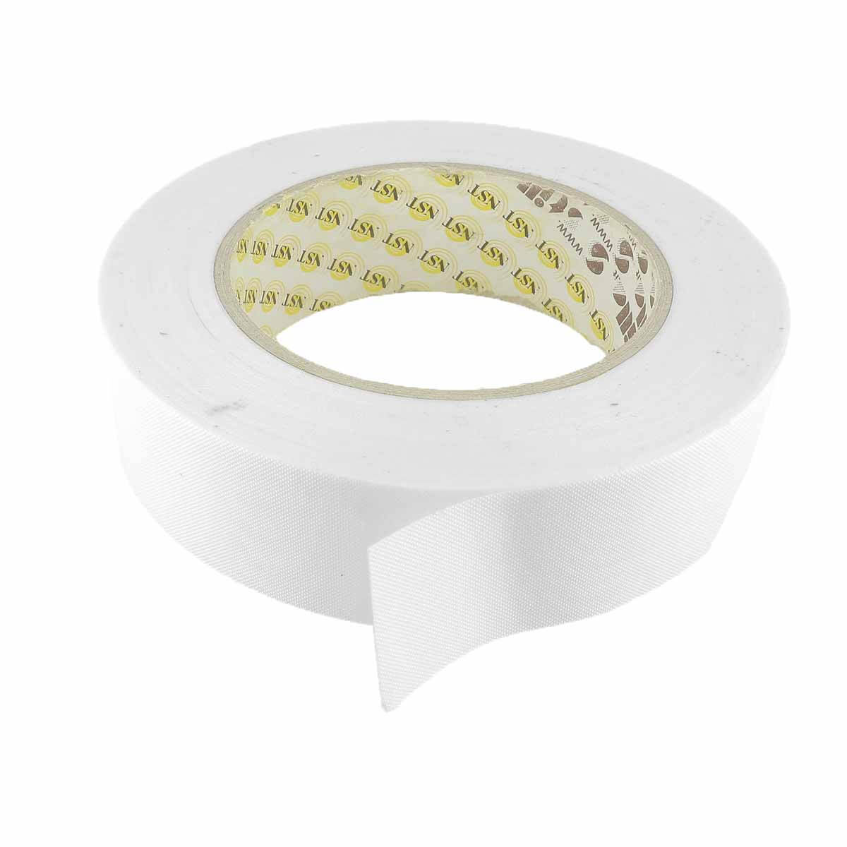 Ruban adhésif indéchirable blanc de 30 mm de large, 50 mètres de long, idéal pour la mercerie et les réparations durables.