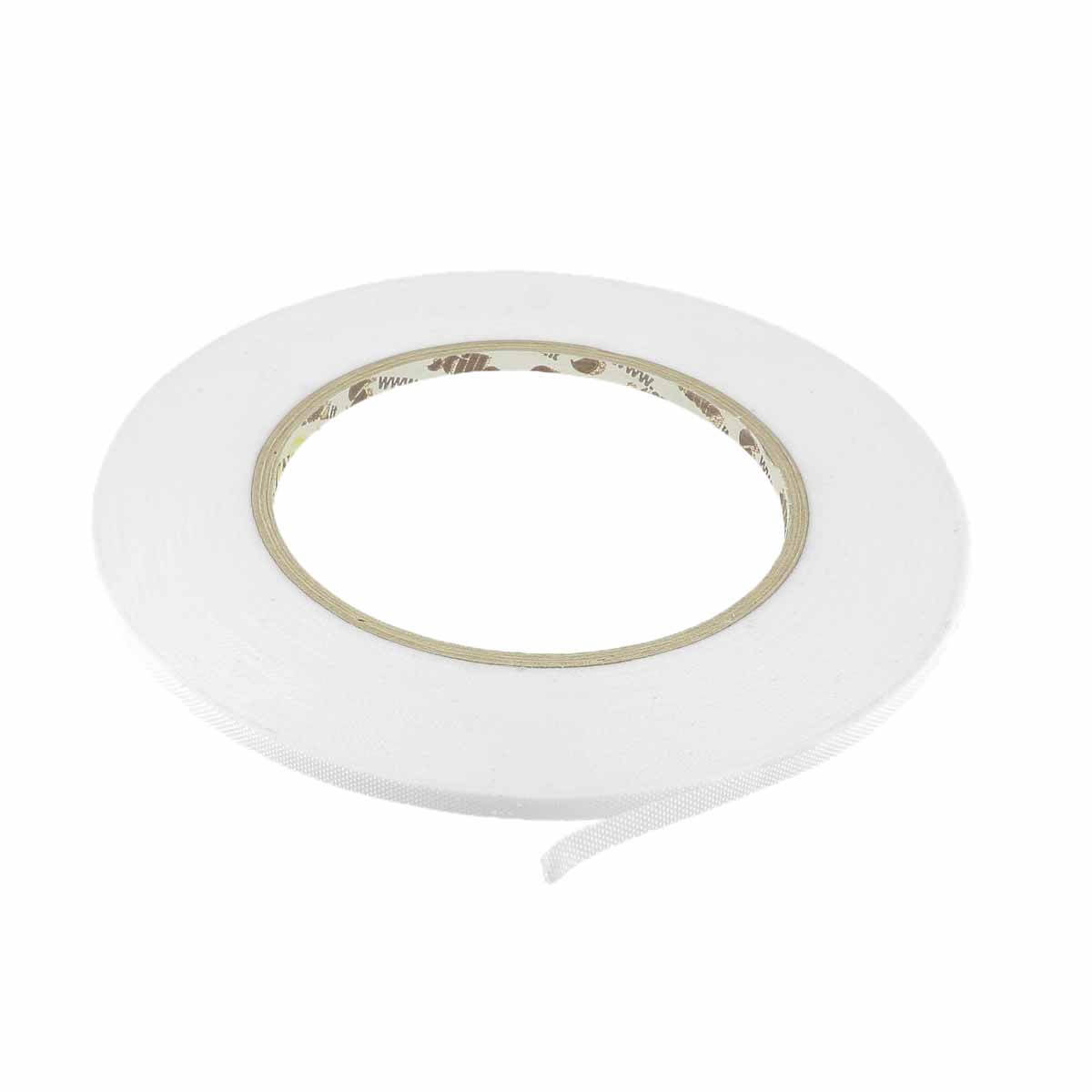 Ruban adhésif indéchirable blanc de 4 mm de large, 50 mètres de long, pour réparation et fixer en mercerie.