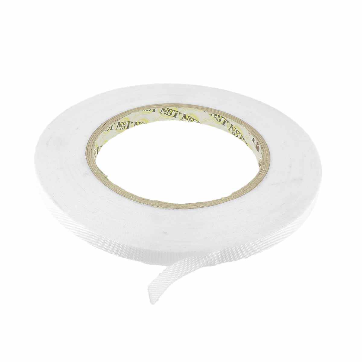 Ruban adhésif indéchirable blanc de 8 mm de large, 50 mètres de long, pour travaux de mercerie et réparation durable.
