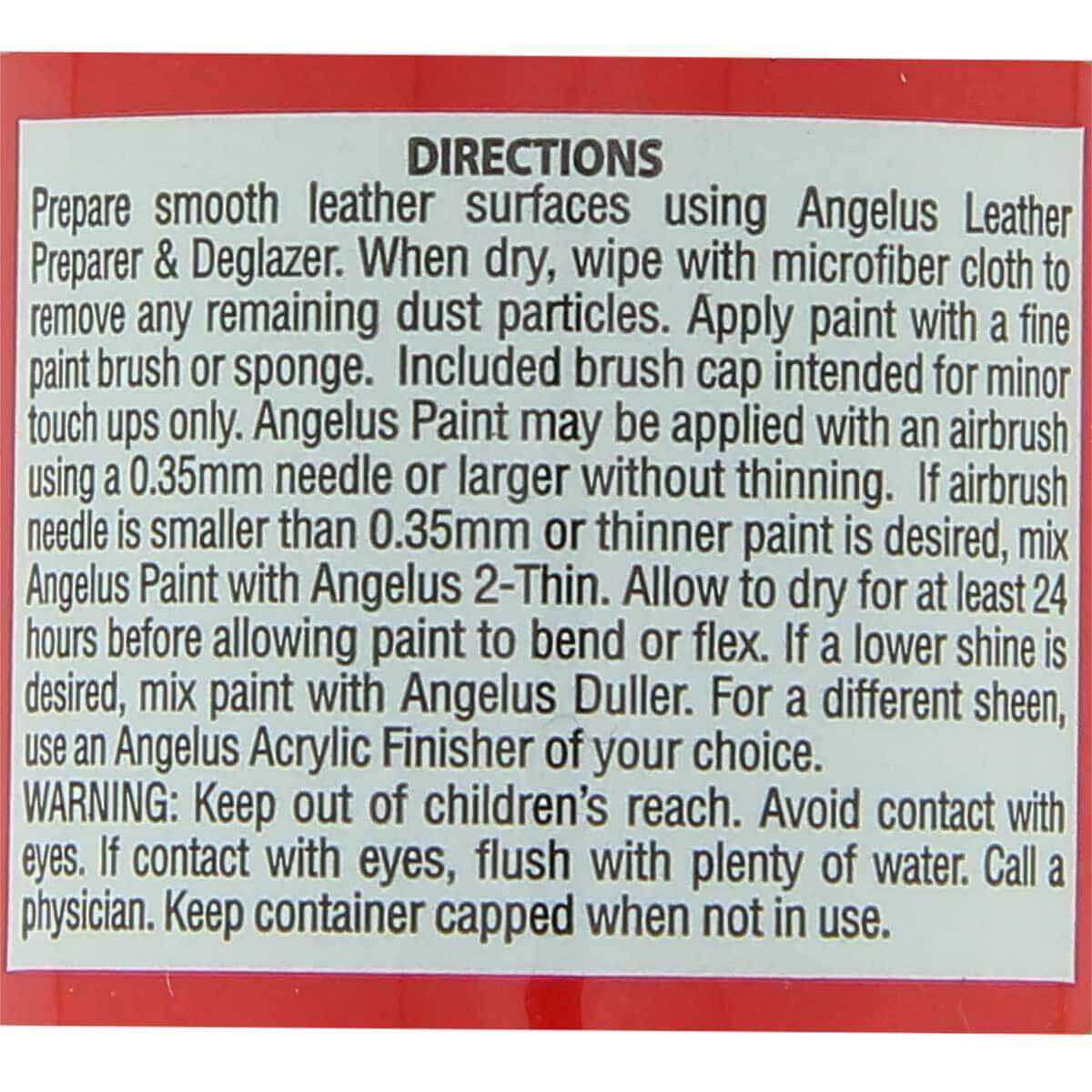 Peinture acrylique pour cuir Angelus, teinte standard bleu 040, bouteille de peinture pour artisanat et loisirs créatifs