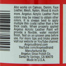 Peinture acrylique pour cuir Angelus, teinte Play in the Sand, 29,5 ml, applicateur ouvert, texture liquide.