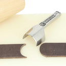 Emporte-pièce à frapper à bout rond Jeremiah Watt pour cuir, outil de fabrication artisanale avec poignée en bois.