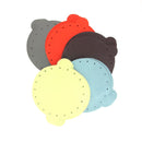 Lot de 25 découpes de cuir pleine fleur Deco Cuir pour bourse, diamètre 14,5 cm, surface texturée, idéal pour créations de maroquinerie.