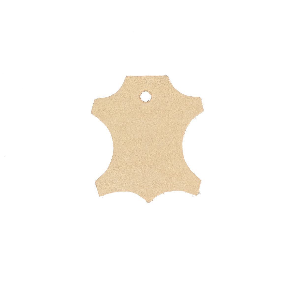 Découpe de peau de cuir naturel pour porte-clés, fabriquée par Deco Cuir, idéale pour personnaliser en cuir naturel.