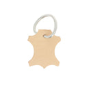 Découpe de peau de cuir naturel pour porte-clés en cuir, par Deco Cuir, à personnaliser, visible en image.