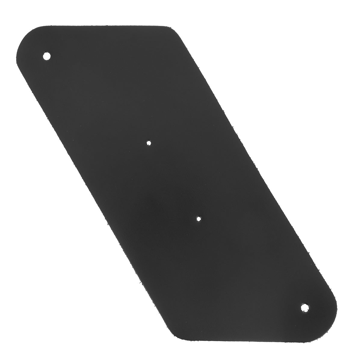 Découpe de cuir grand porte-monnaie en forme de triangle noir, fabriquée par Deco Cuir, visible avec détails de texture en cuir.