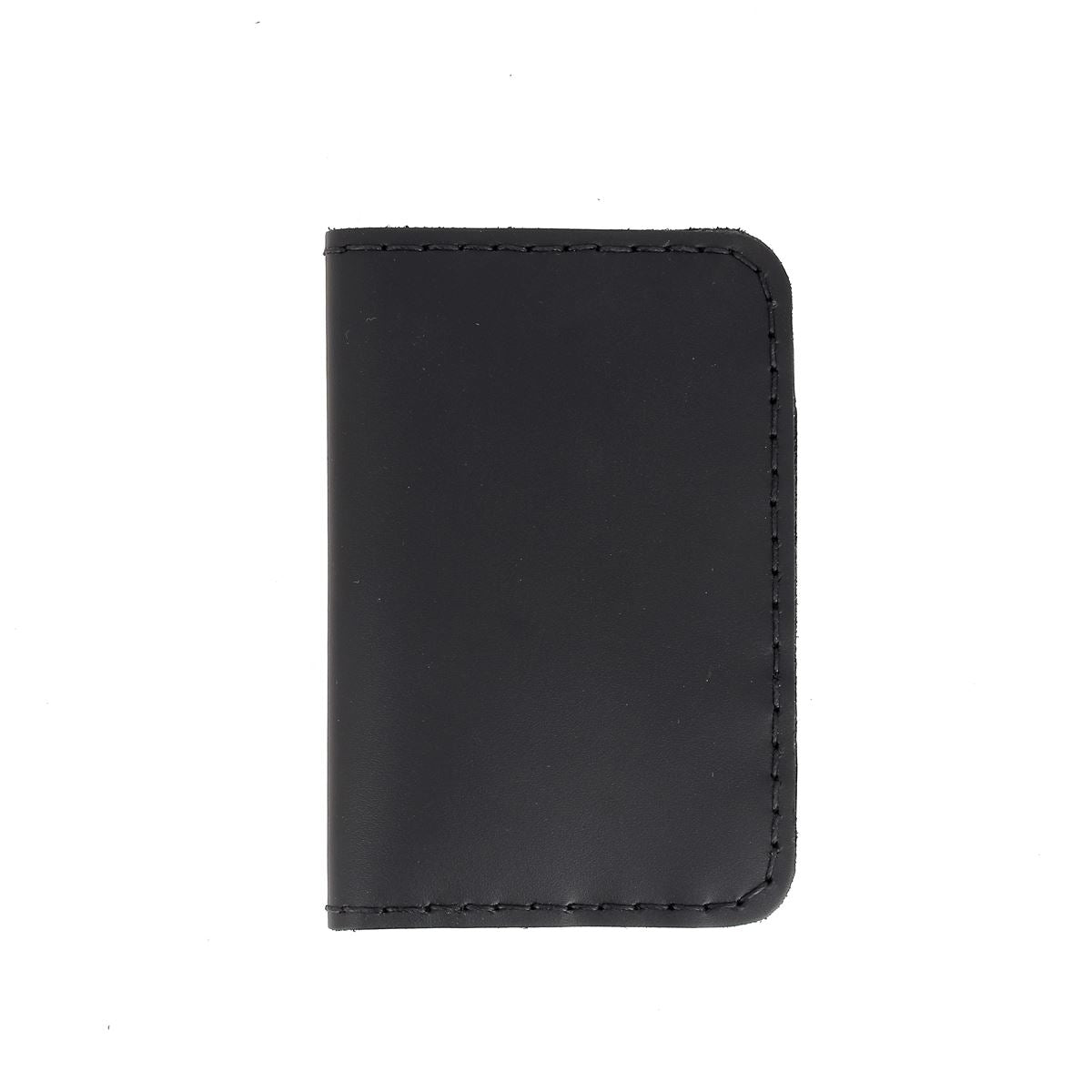 Porte-cartes double noir KitenCuir, en cuir avec finition noire, fermé, pour DIY et créations, image de style élégant et pratique.
