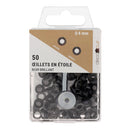Kit d'œillets en étoile de 4 mm avec outils de pose, accessoires pour bricolage ou couture, couleur bleue.