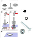 Kit d'œillets en étoile de 4 mm avec outils de pose, accessoires pour bricolage et décoration.