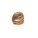 Lacet en cuir pigmenté plat de 3 mm de large, fabriqué par Deco Cuir, visible en brun avec finition lisse.