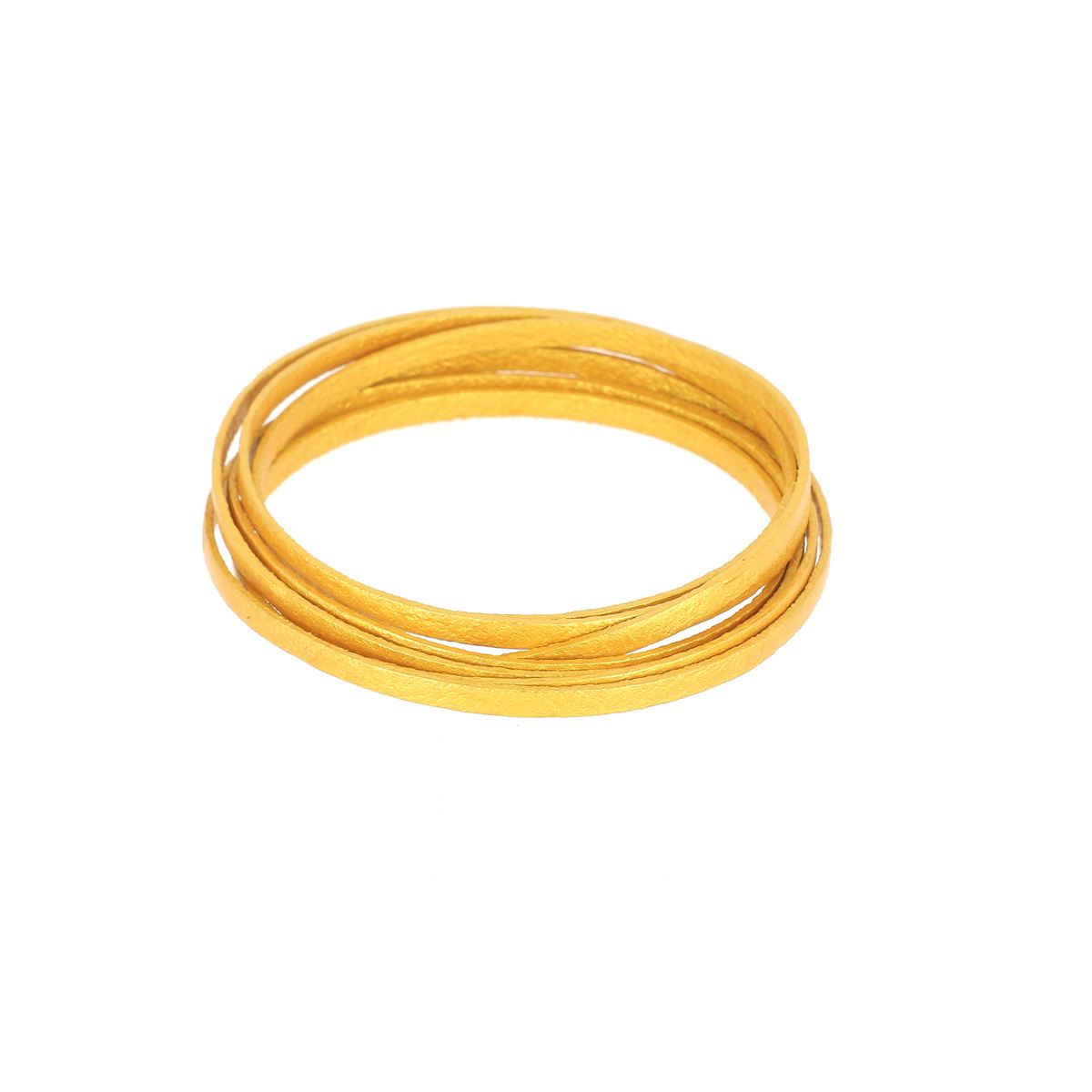 Lacet en cuir pigmenté plat de 3mm de largeur, fabriqué par Deco Cuir, visible en image.