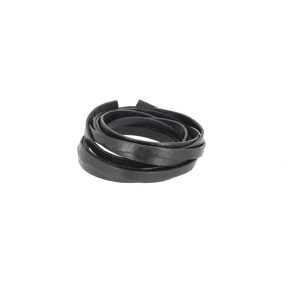 Lacet en cuir pigmenté plat de 4 mm de large, fabriqué par Deco Cuir, pour chaussures élégantes et confortables.