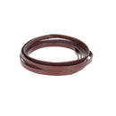 Lacet en cuir pigmenté plat de 5mm de large, fabriqué par Deco Cuir, montré en détail sur l'image.