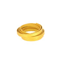 Lacet en cuir pigmenté plat de 5mm de large, fabriqué par Deco Cuir, visible en image avec finition soignée en cuir.