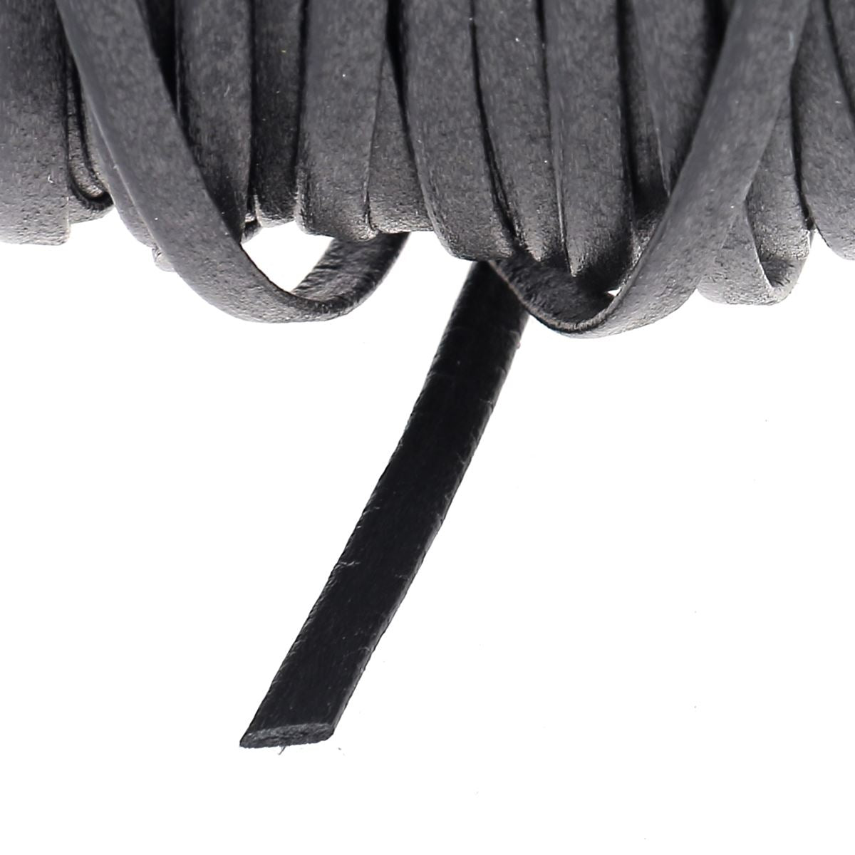 Lacet synthétique IMPÉRIAL Plat 3mm, en cuir, longueur 45 mètres, bobine pour chaussures ou artisanat.