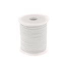 Lacet en cuir rond blanc de 2mm de marque Deco Cuir, 1 mètre, pour chaussures ou accessoires.