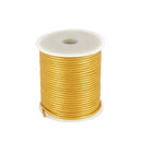 Lacet en cuir rond de 2 mm de Deco Cuir, 1 mètre, pour chaussures ou accessoires, couleur beige.