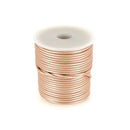 Lacet en cuir rond 2mm de couleur rose dragée métallique, 1 mètre, par Deco Cuir, pour chaussures ou accessoires.
