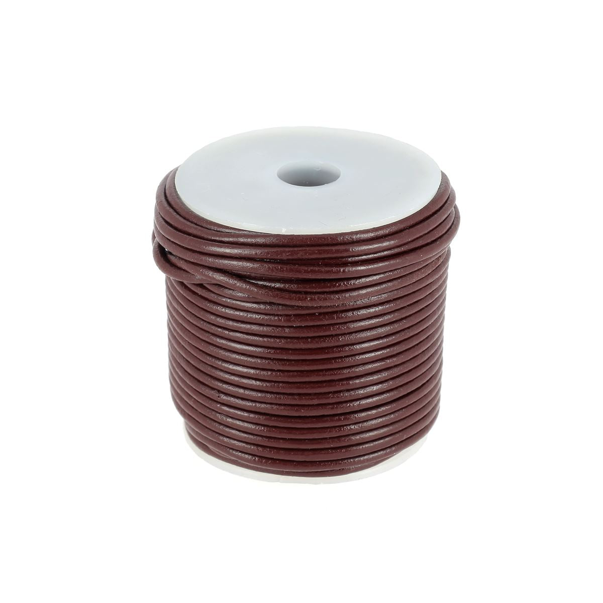 Lacet en cuir rond de 2,5 mm de la marque Deco Cuir, couleur pigmentée, pour chaussures ou bottines.