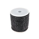 Lacet en cuir noir tressé de 5mm de diamètre, décoratif, pour chaussures, de la marque Deco Cuir.