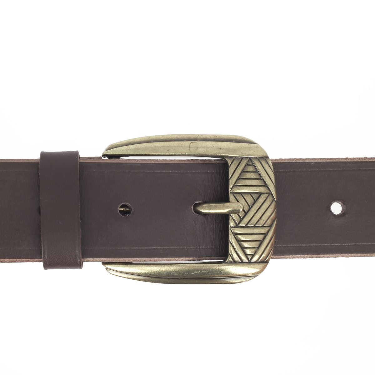 Boucle de ceinture en bouclerie AMÉ, finition métallique, conçue pour ceintures en cuir ou tissu.