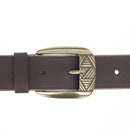 Boucle de ceinture en bouclerie AMÉ, finition métallique, conçue pour ceintures en cuir ou tissu.
