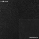 Morceau de cuir de veau noir Kenya, pièce de cuir authentique pour artisanat ou maroquinerie, présenté sur fond neutre.