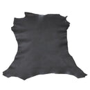 Peau de cuir de chèvre maroquinerie double tannage grainé noir, texture robuste et grainé visible, fabriquée par Autres.