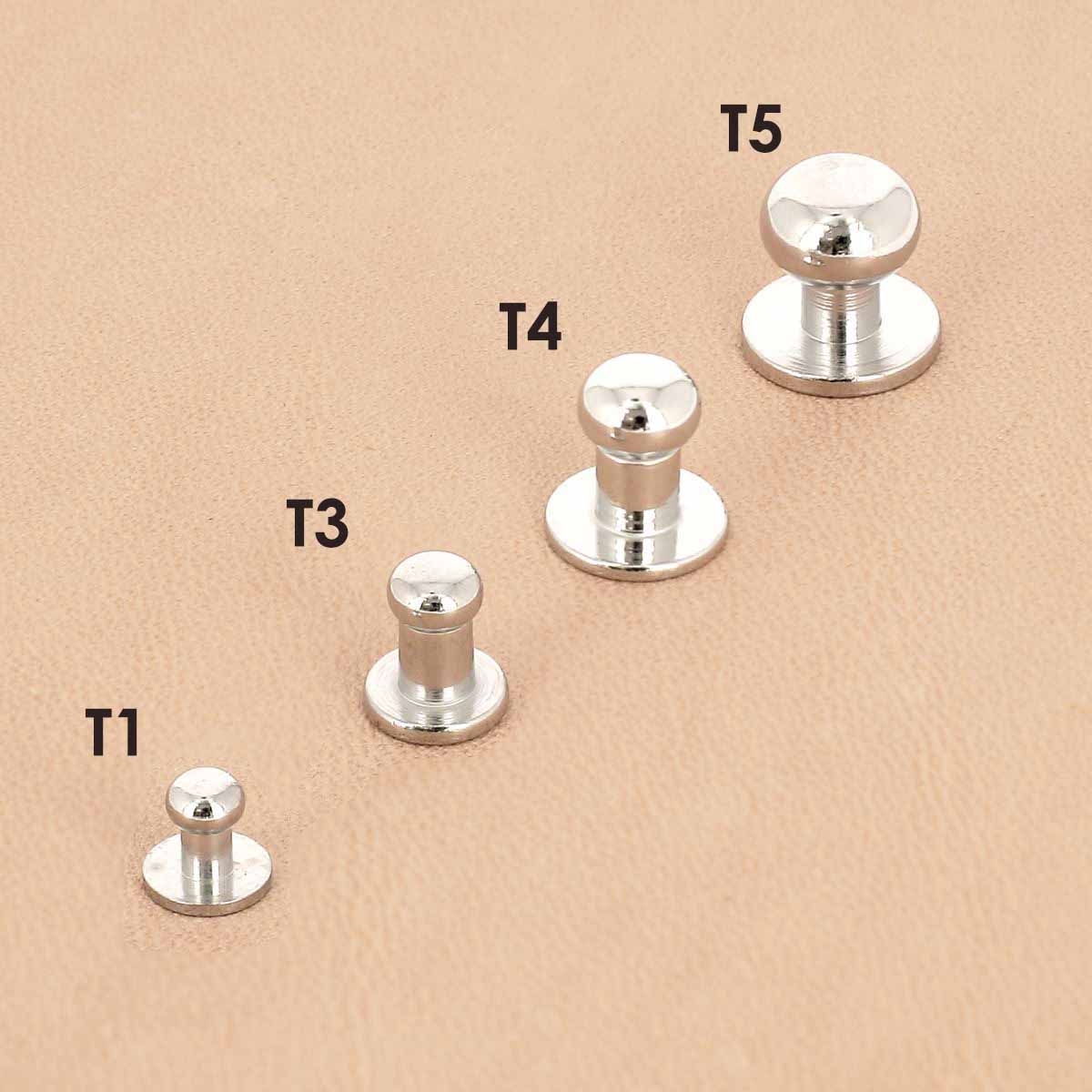 Lot de boutons de col à vis T4 en nickel avec vis de 3x5mm, accessoires de décoration pour vêtements.