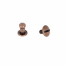 Lot de boutons de col à vis T3 en vieux cuivre avec vis de 3x5mm, accessoires pour vêtements de la marque Deco Cuir.