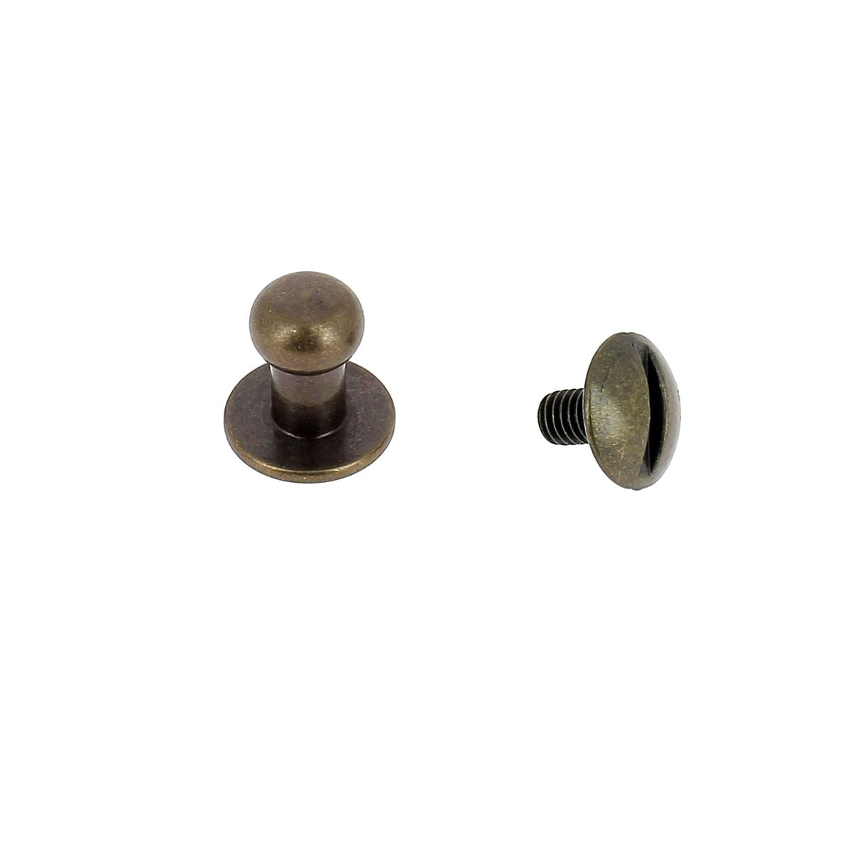 Lot de boutons de col à vis T4 en laiton vieilli avec vis 3x5mm, accessoires pour vêtements de la marque Deco Cuir