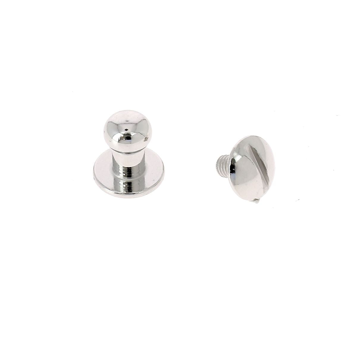 Lot de boutons de col à vis T4 en nickel avec vis 3x5mm, accessoires de couture Deco Cuir pour vêtements.
