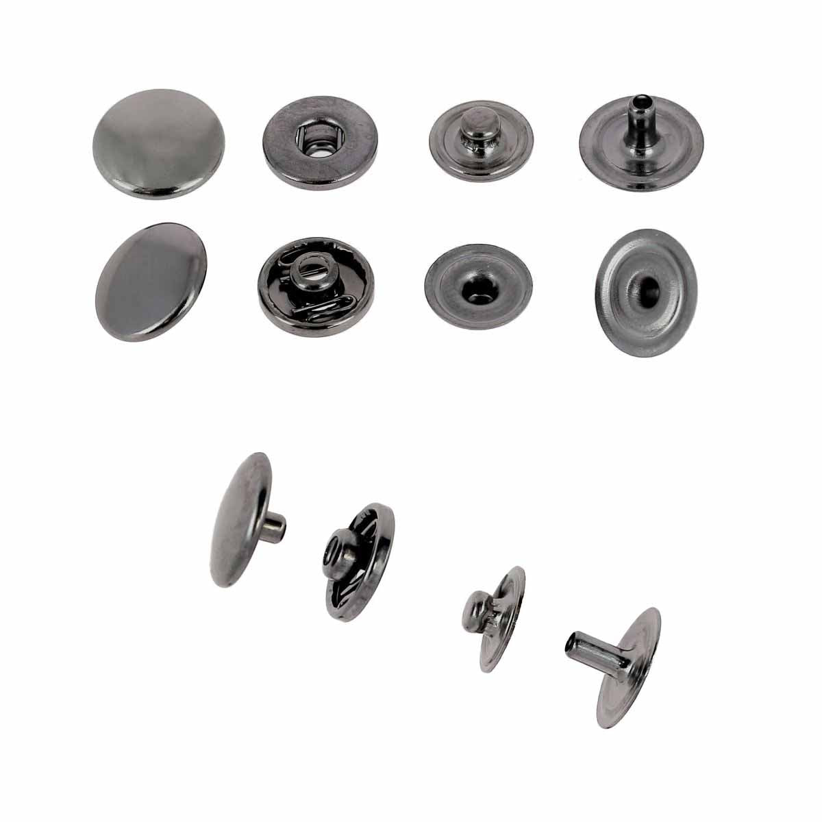 Lot de boutons pression en laiton de 12 mm de diamètre, accessoires Deco Cuir pour sacs et vêtements.