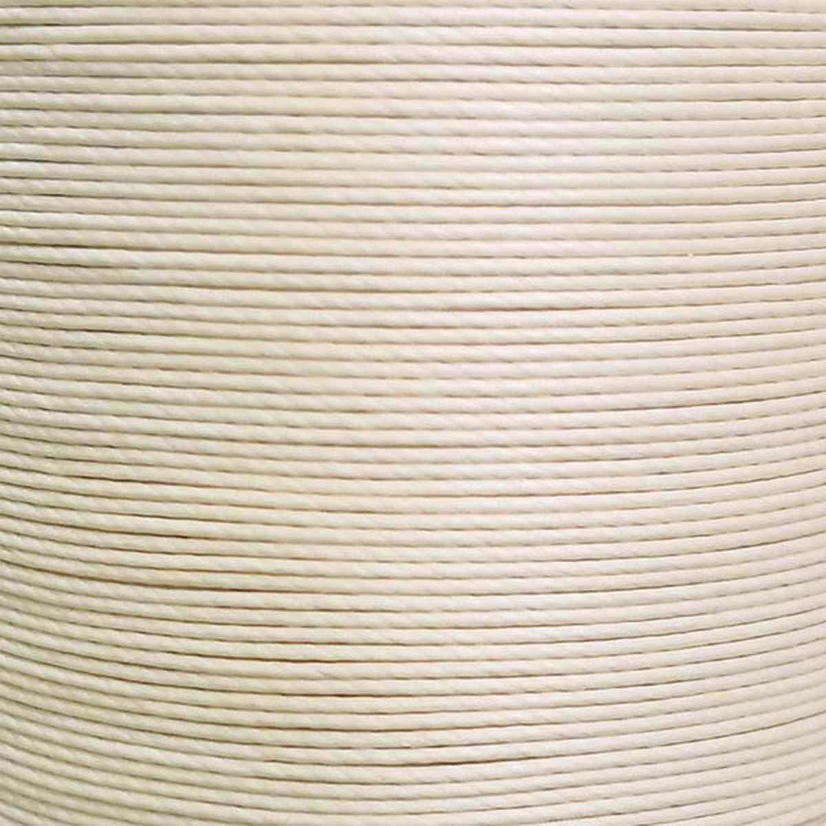 Bobine de 50m de fil de lin ciré MeiSi M60, 0,65 mm, couleur crème, mercerie fine pour couture et broderie