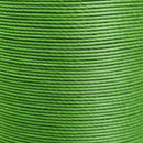 Fil de lin ciré MeiSi vert pelouse, cartonnette de 8m, 0,45 mm, mercerie fine M40 pour couture et broderie.