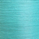 Fil de lin ciré MeiSi super fin de 8m, turquoise clair, 0,65 mm, pour mercerie, image zoom montrant la texture et la couleur.