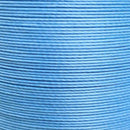 Fil de lin ciré MeiSi bleu dragée, 8m, super fin M40, 0,45 mm, pour mercerie, visible en bobine.