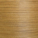 Fil de lin ciré MeiSi super fin M60, 8m, 0,65 mm, couleur or, pour mercerie, visible en gros plan sur la cartonnette.
