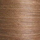 Fil de lin ciré MeiSi super fin M60, 8m, couleur camel, mercerie de qualité pour couture et broderie.