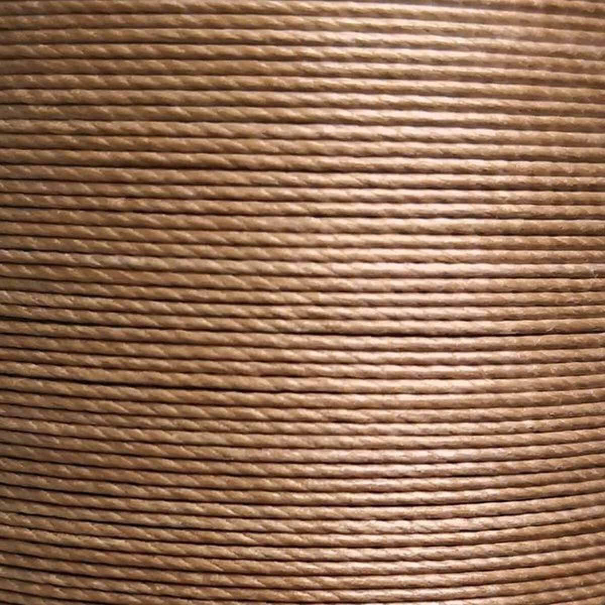 Fil de lin ciré MeiSi M40 en camel, 8 m, mercerie fine de 0,45 mm, utilisé pour couture et broderie.