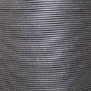 Fil de lin ciré MeiSi gris cendré, 8m, 0,55 mm, mercerie fine pour couture et broderie, vue en gros plan