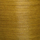 Cartonnette de 8m de fil de lin ciré MeiSi M40, 0,45 mm, en laiton, pour mercerie, vue de l'emballage.