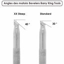 Matoir Beveler Barry King Tools XX Steep 40° avec surface lisse, outil pour travail du bois ou la sculpture.