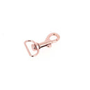 Mousqueton tournant à tirette en fil fin de 45x20 mm, boucle en or rose, pour la bouclerie et la fixation sécurisée.