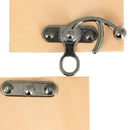 Fermoir pivotant pour sac de 36x42mm, accessoire en métal, avec mécanisme rotatif pour sacs et bagages.